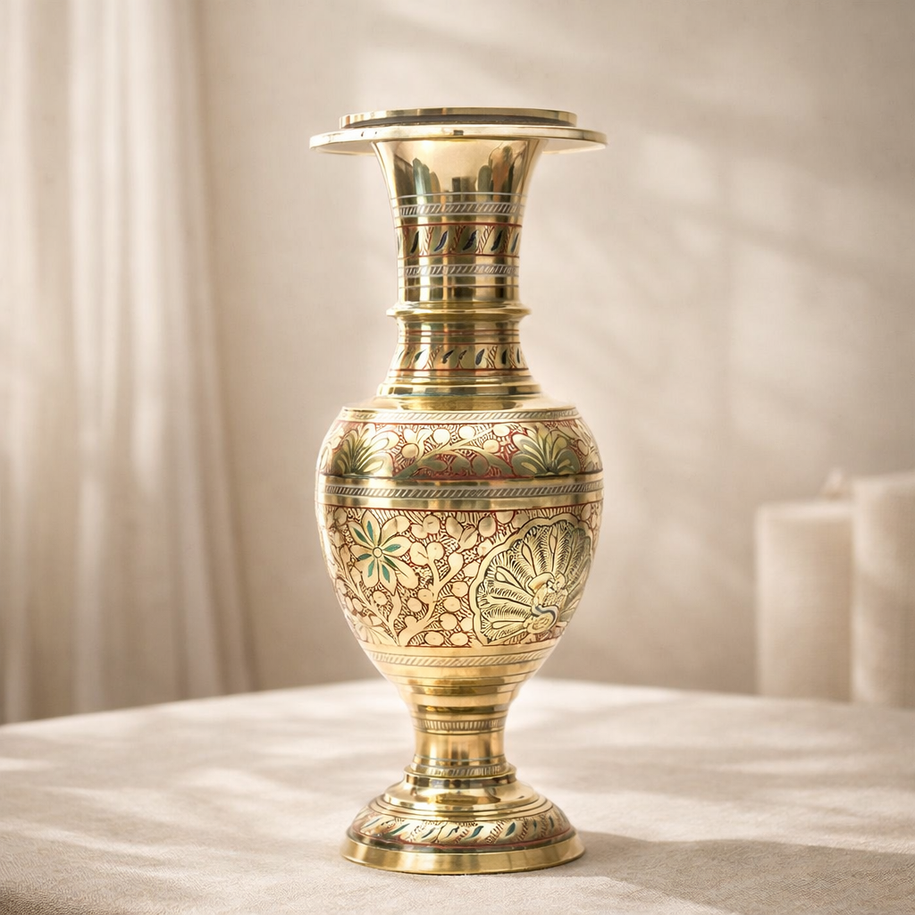 Brass Floral Vase