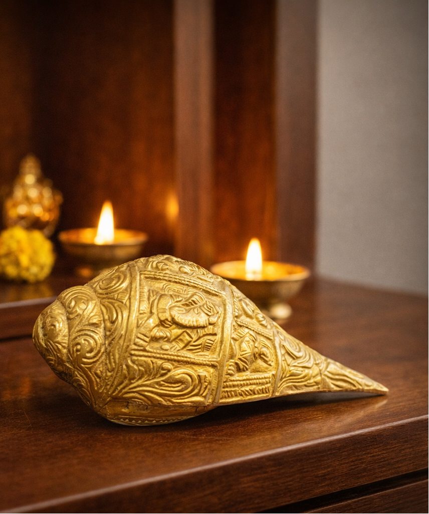 Brass Shankh (Conch Shell)