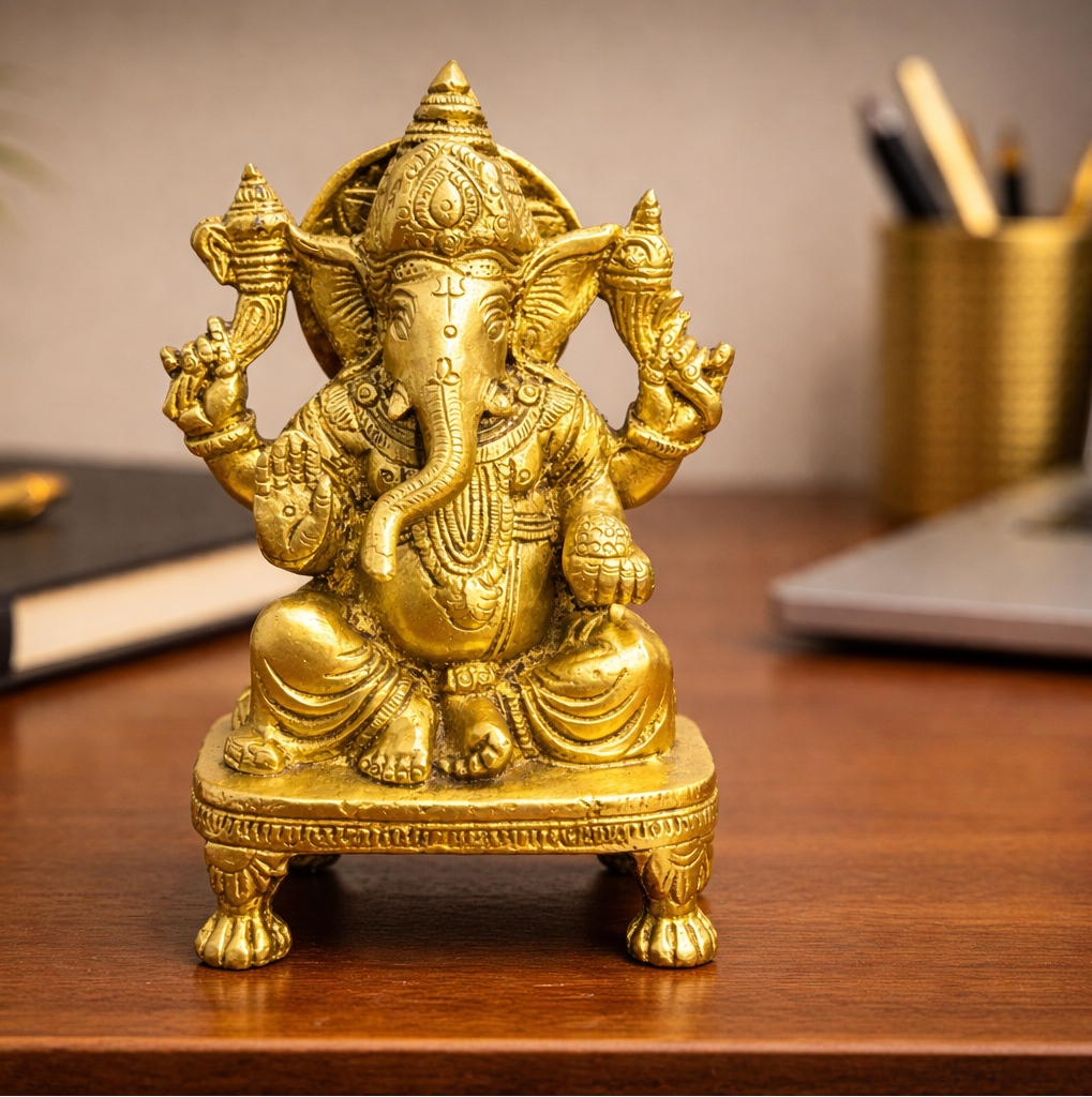 Brass Ganesha Idol