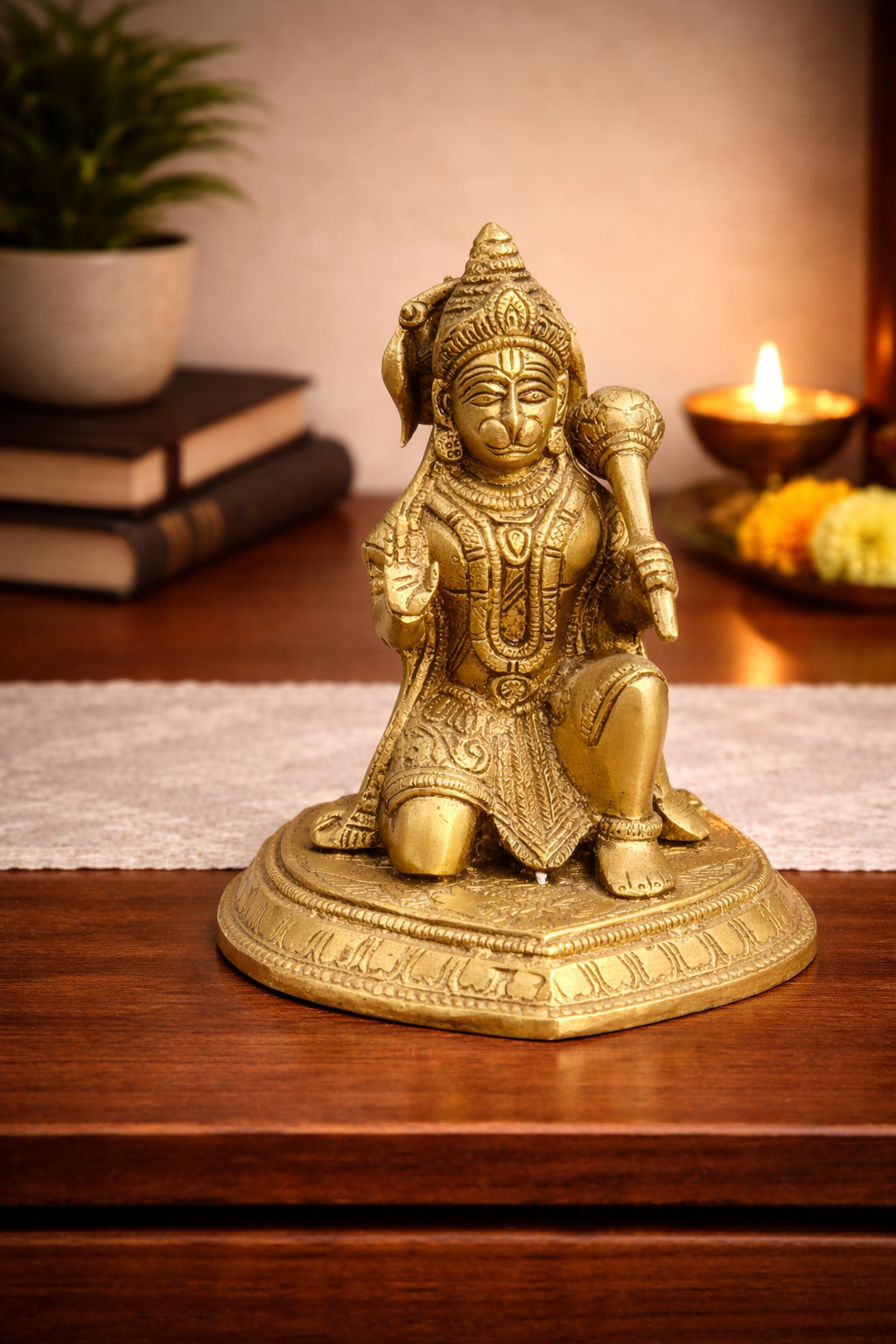 Brass Hanuman Idol (Veer Hanuman)