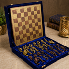 Roman Warrior Brass Chess Set